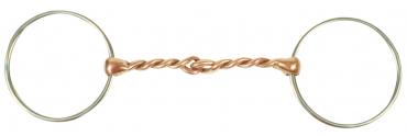 Snaffle Loose Ring Bit - Copper Twist - Wanneroo Stockfeeders