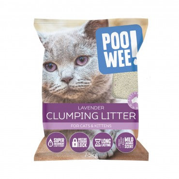 Poowee lavender 2025 clumping litter