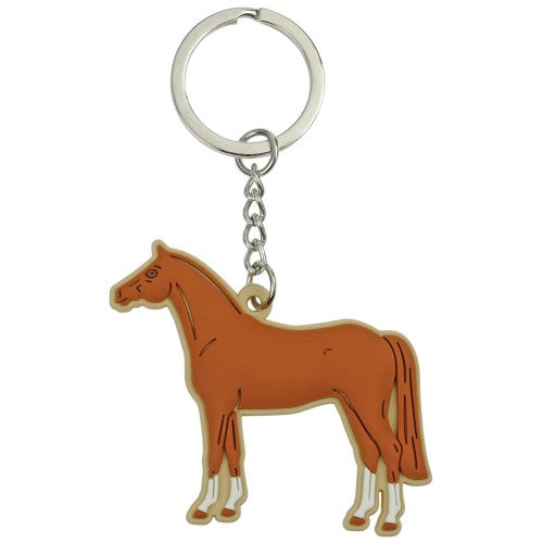 Black Rubber Horse Key Ring - Wanneroo Stockfeeders