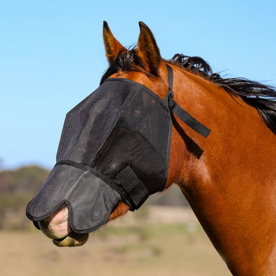 Fly Veil Mask UV Blockout Nose - Wanneroo Stock Feeders