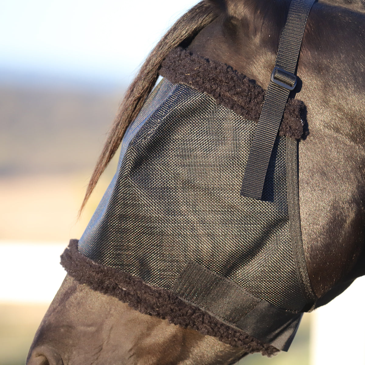 Fly Veil Mask With Fur - Wanneroo Stock Feeders