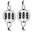 Crystal Three Number Holder w/Elastic Ties
