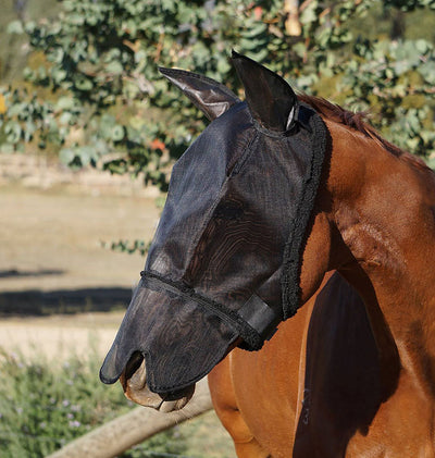 Fly Veil Mask With Ears Nose and Fur - Wanneroo Stock Feeders