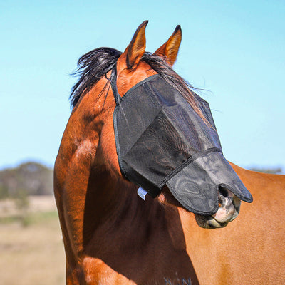 Fly Veil Mask UV Blockout Nose - Wanneroo Stock Feeders